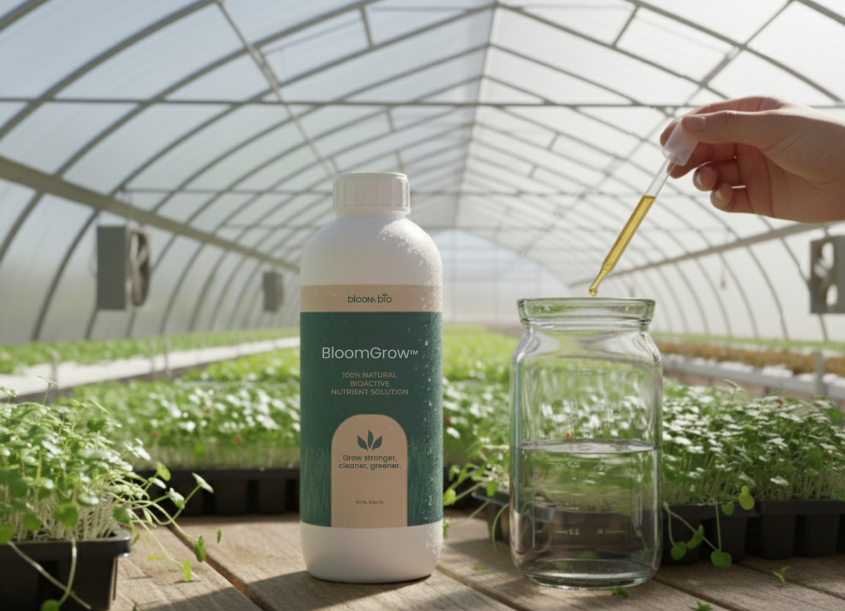 BloomGrow™ Biofertilizer for Microgreens (1L Bottle)